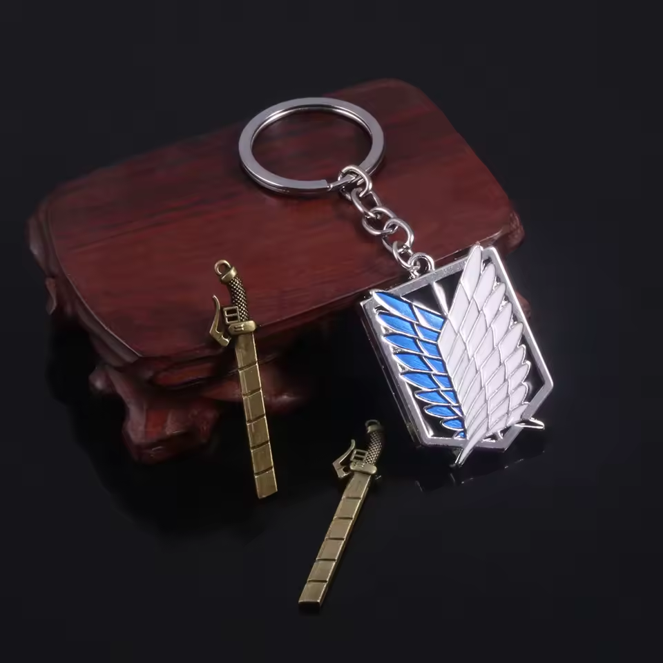 Attack on Titan Keychain – Wings of Freedom & Iconic Symbols Collection