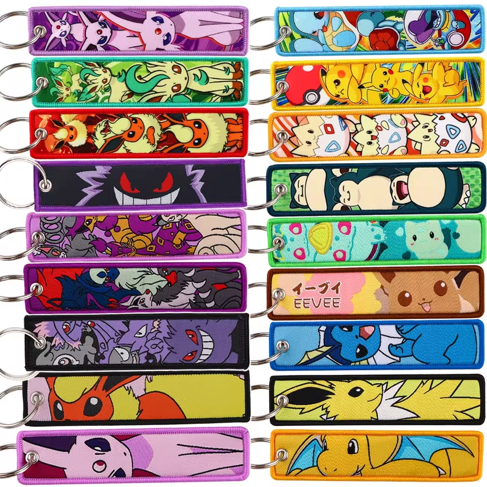 Anime Embroidered Keychain – Pokémon Series