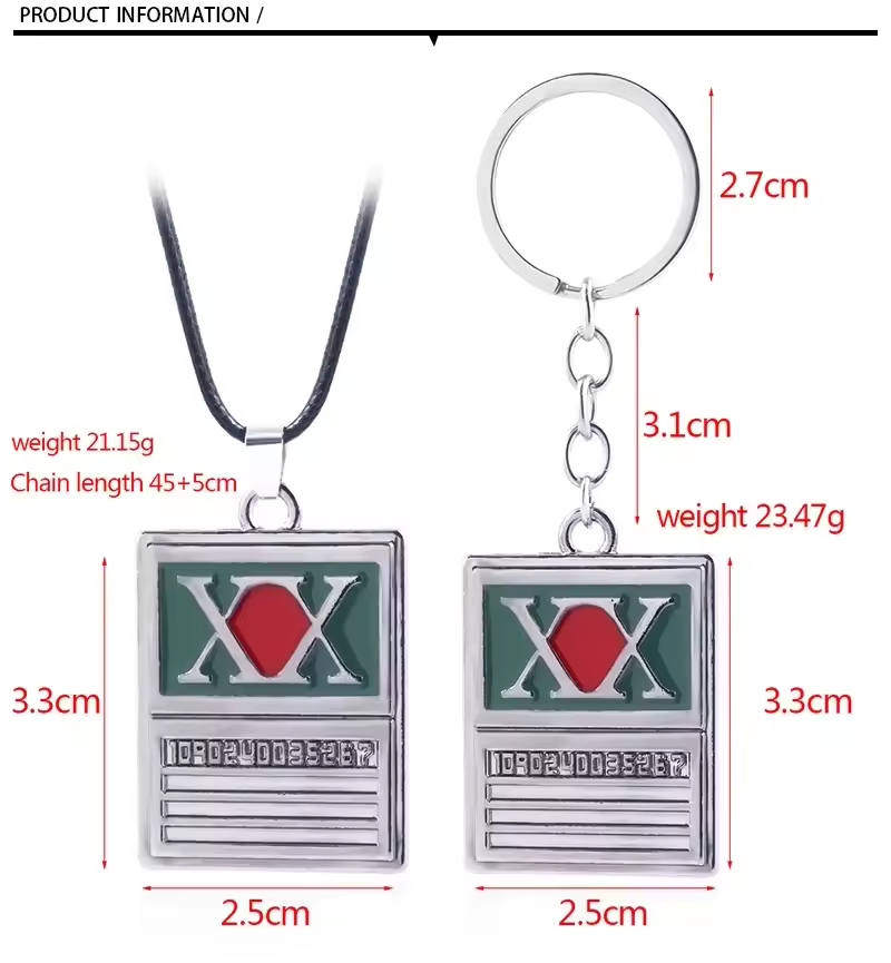 Hunter x Hunter License Pendant Keychain/Necklace