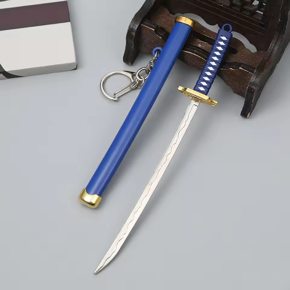 Mini One Piece Katana Sword Keychain – 15cm Zinc Alloy Replica