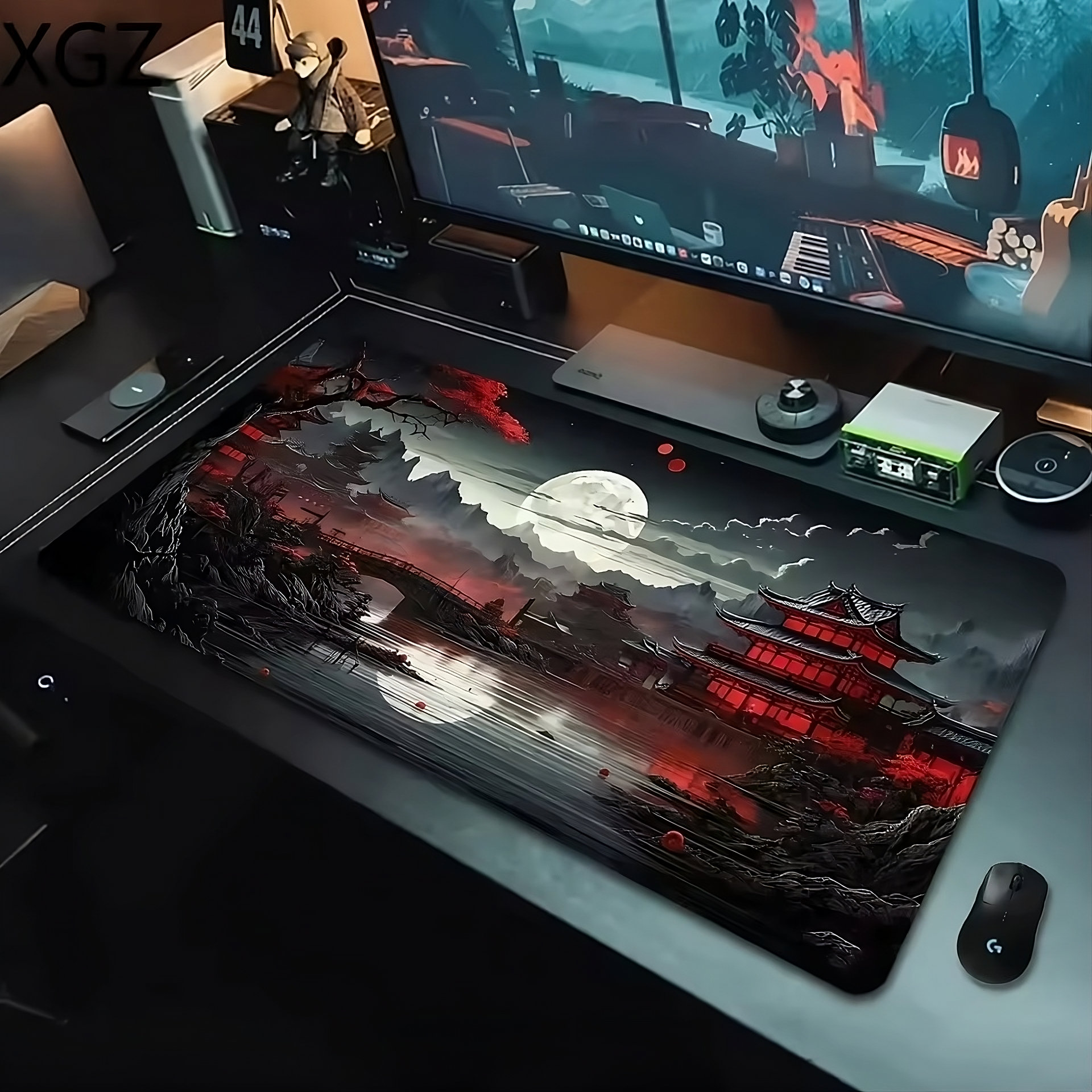 Stars & Moon Japanese Nightscape XL Mouse Pad
