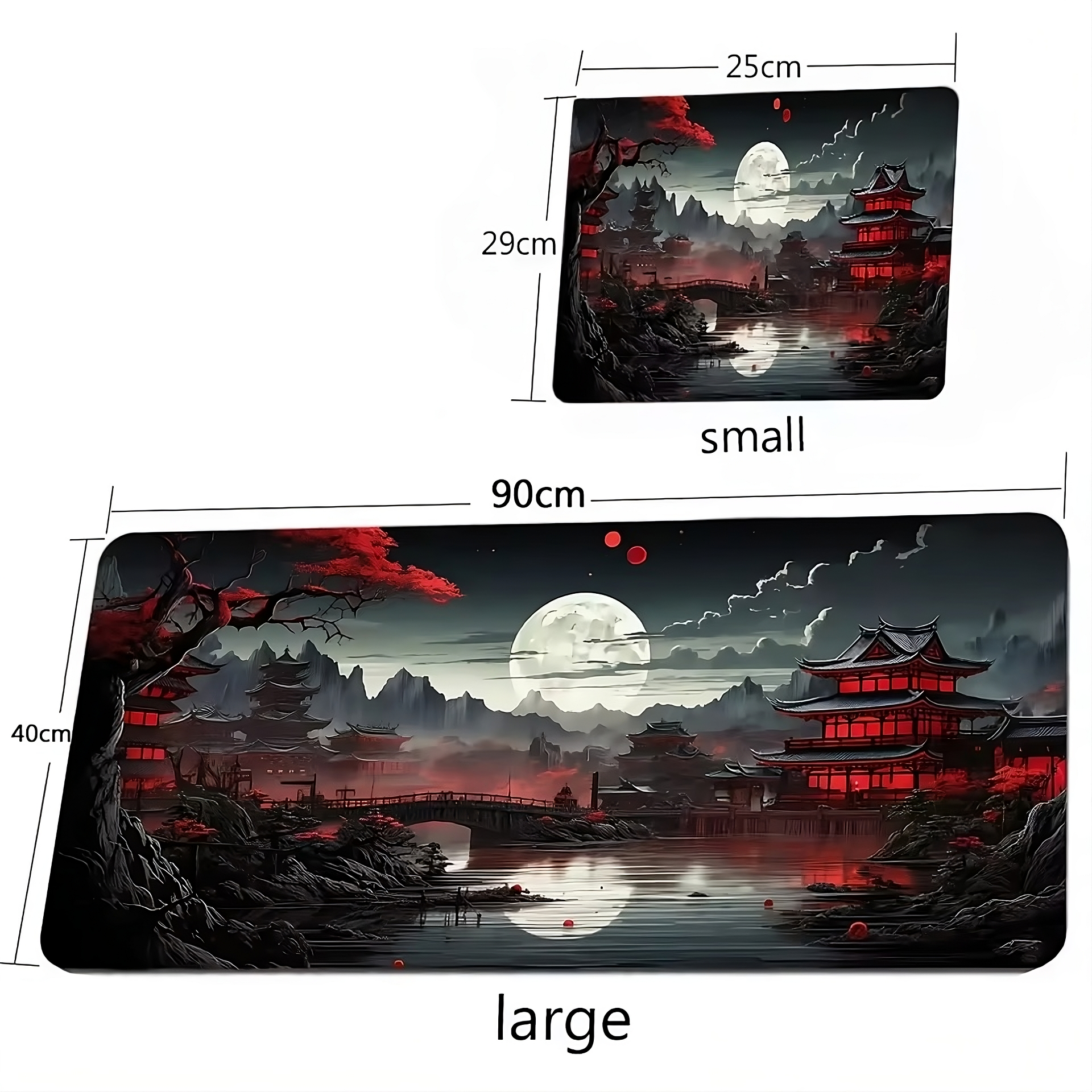 Stars & Moon Japanese Nightscape XL Mouse Pad