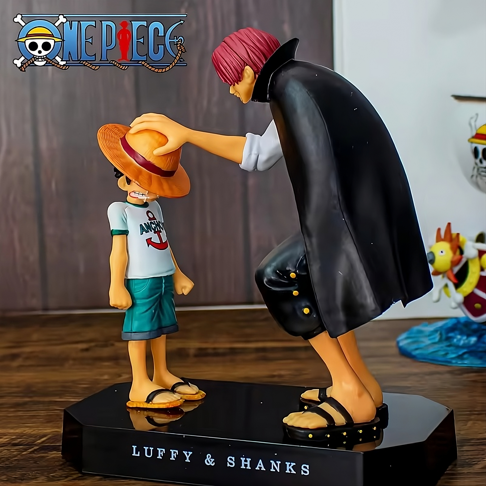 One Piece – Luffy & Shanks Emotional Scene PVC Figure (18cm Model)