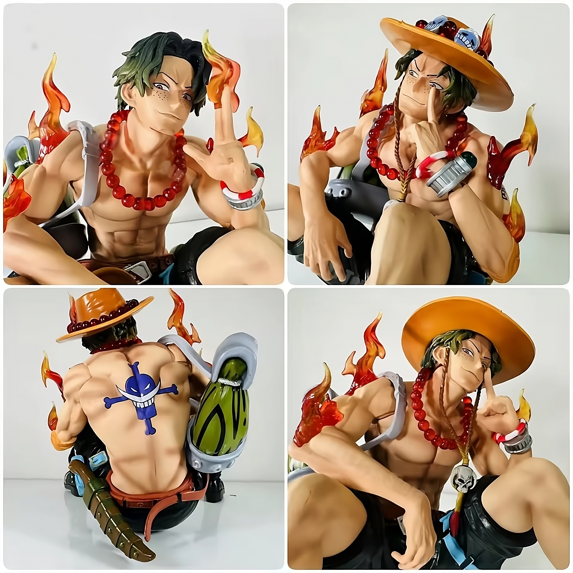 One Piece – Portgas D. Ace Sitting Pose Action Figure | 18cm