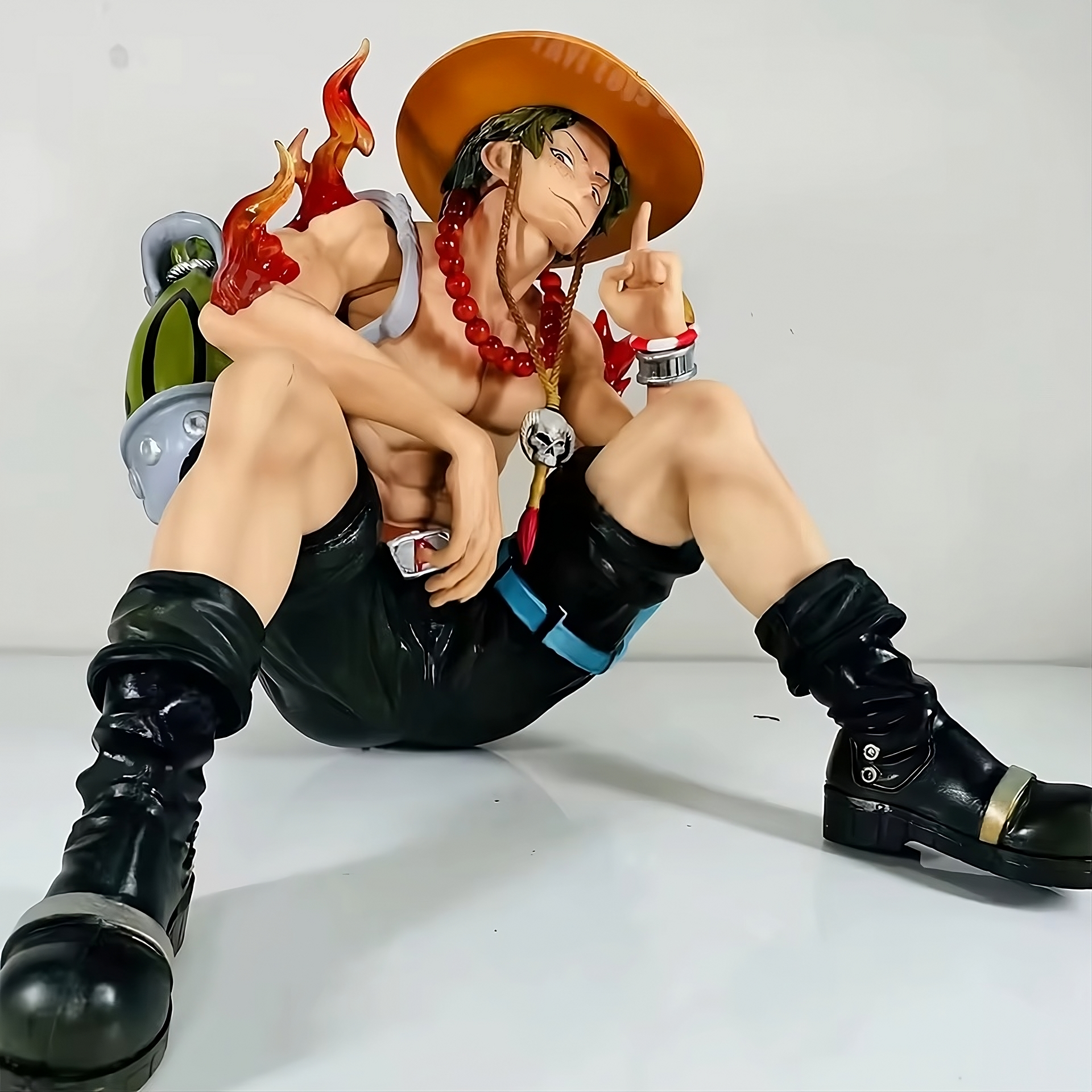 One Piece – Portgas D. Ace Sitting Pose Action Figure | 18cm