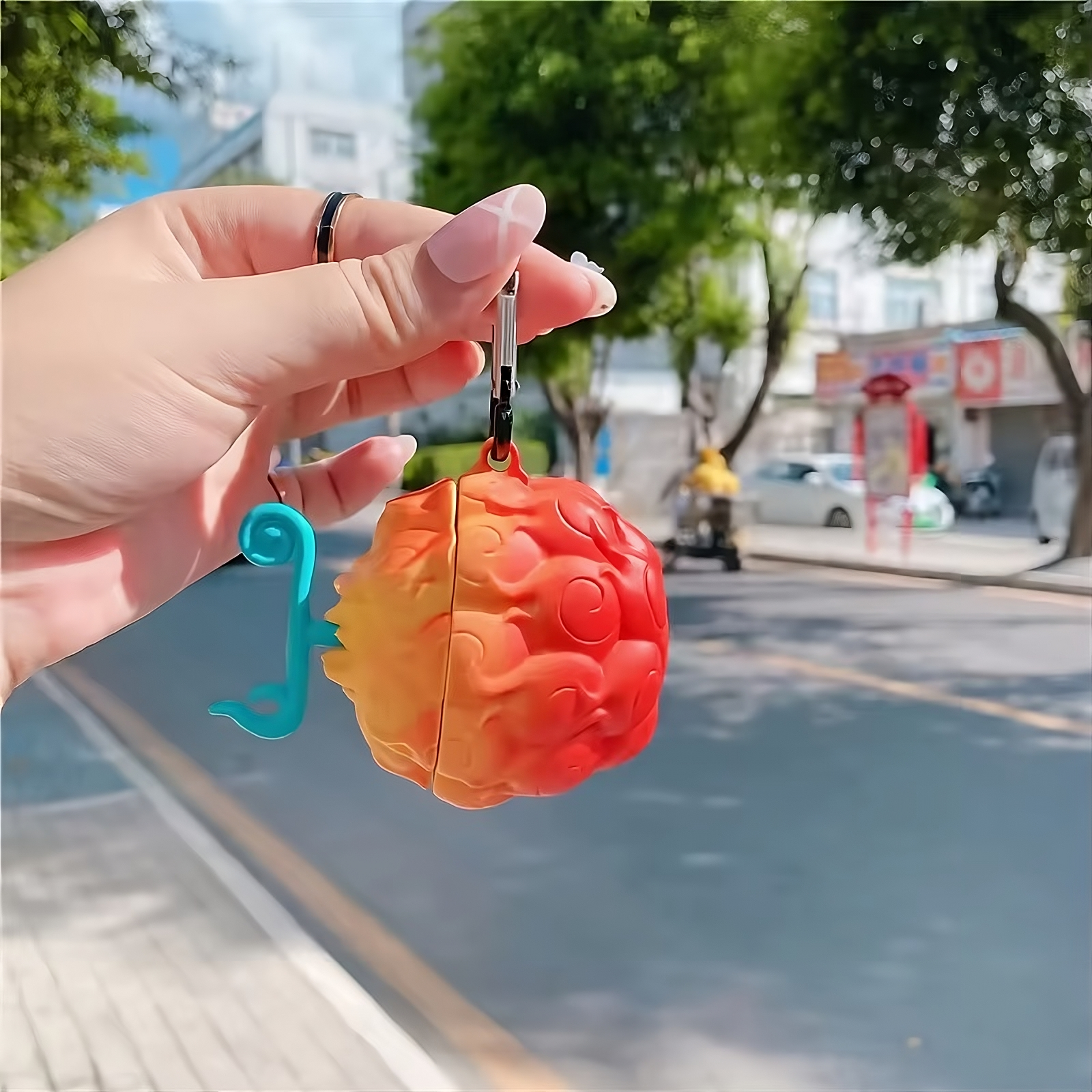 Anime One Piece 3D Devil Fruit Silicone AirPods Case