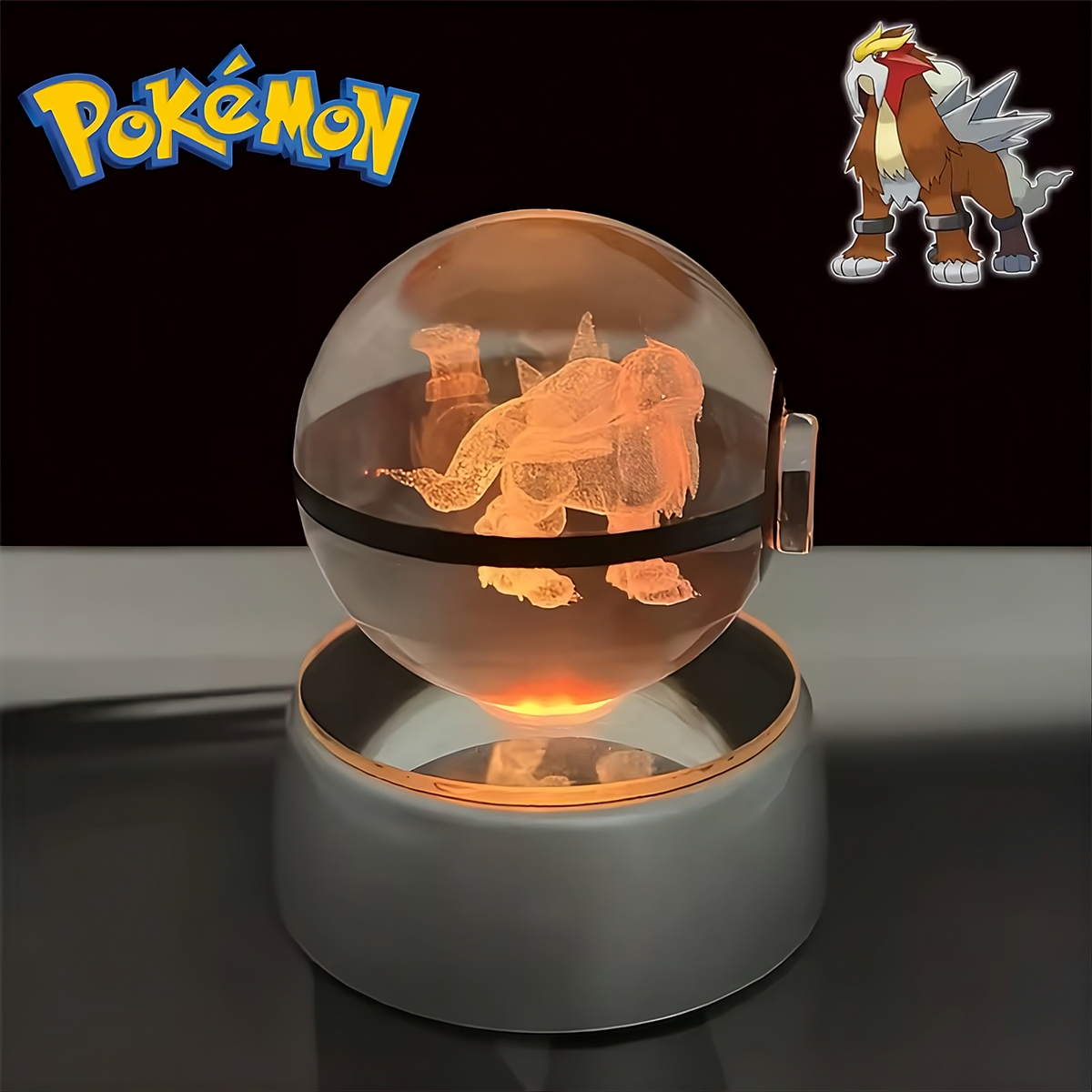 Pokémon 3D Crystal Ball LED Night Light – Collector’s Edition