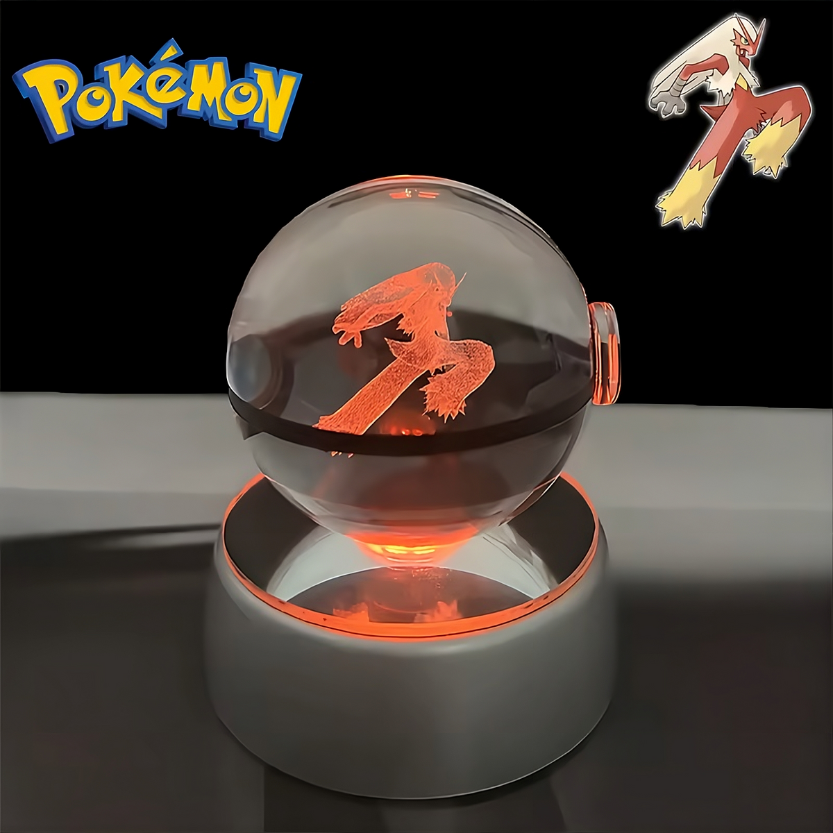 Pokémon 3D Crystal Ball LED Night Light – Collector’s Edition