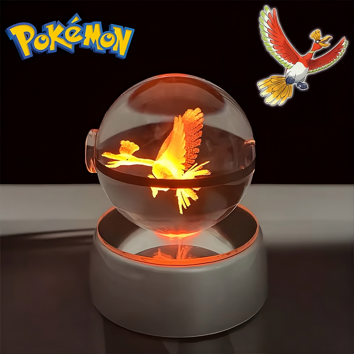 Pokémon 3D Crystal Ball LED Night Light – Collector’s Edition