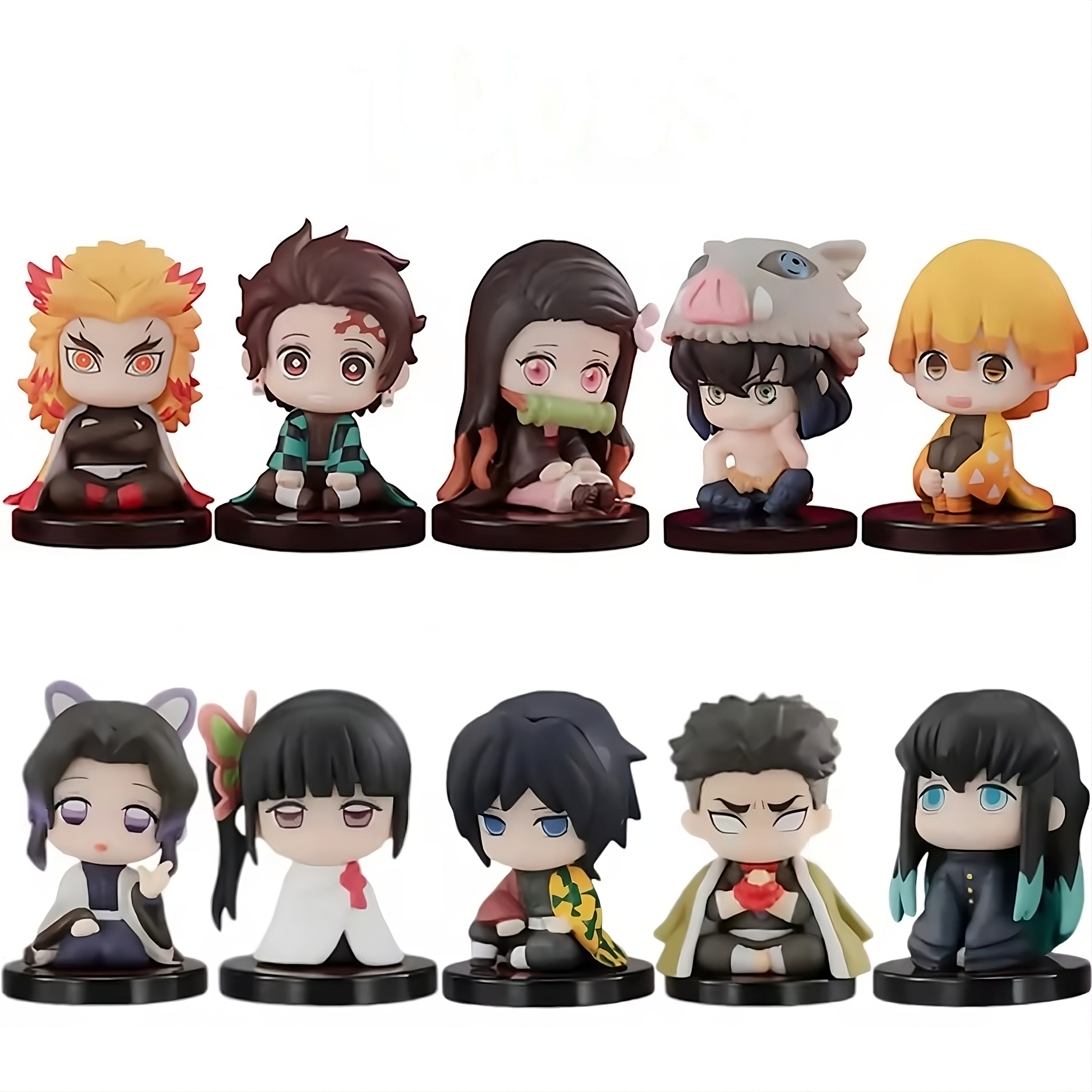 Demon Slayer 10 Piece Chibi Sitting Figures