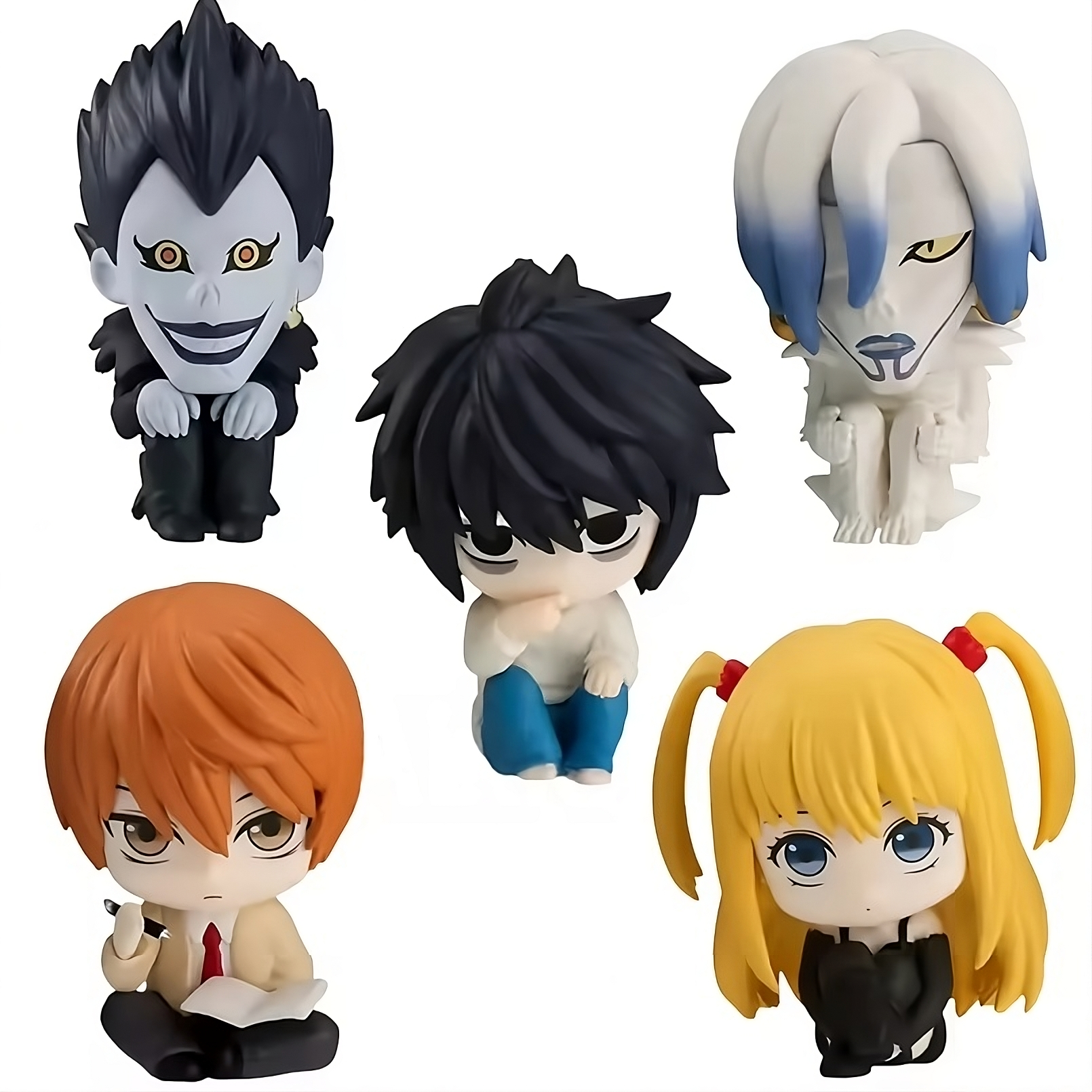 Death Note Mini PVC Figures – 5-Character Set (4cm)