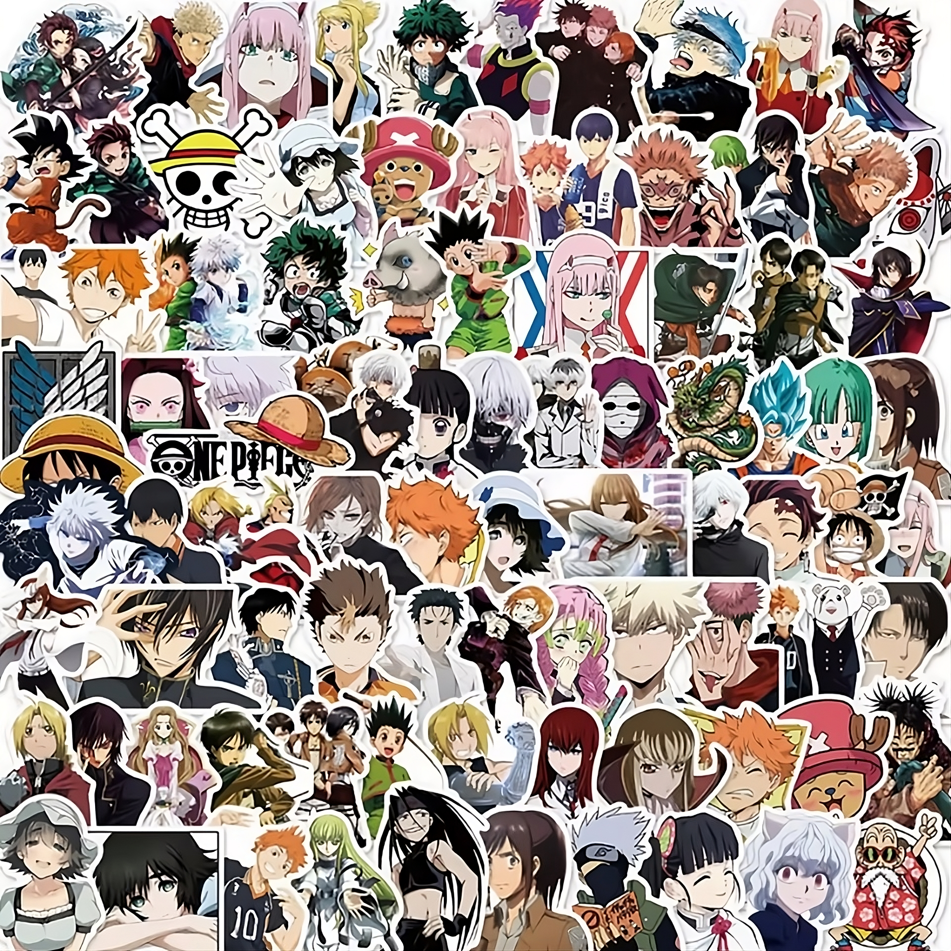 100pcs Mixed Anime Waterproof Stickers