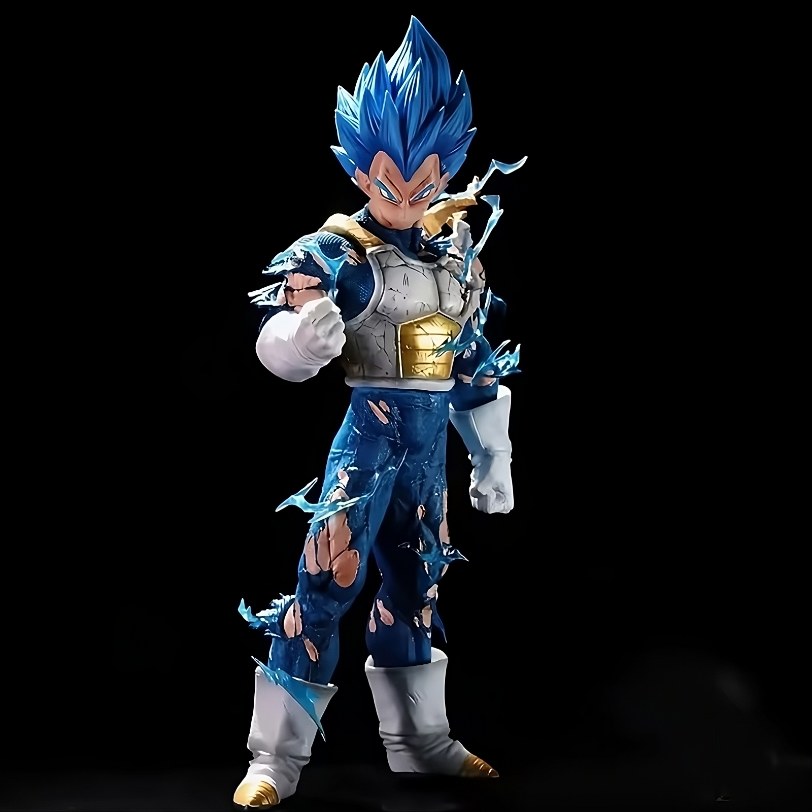 Dragon Ball Super – Super Saiyan Blue Vegeta Battle-Damaged Figure (26.5cm PVC Model)